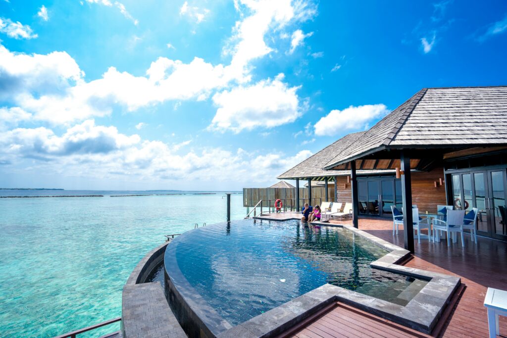 Over the water villa with pool