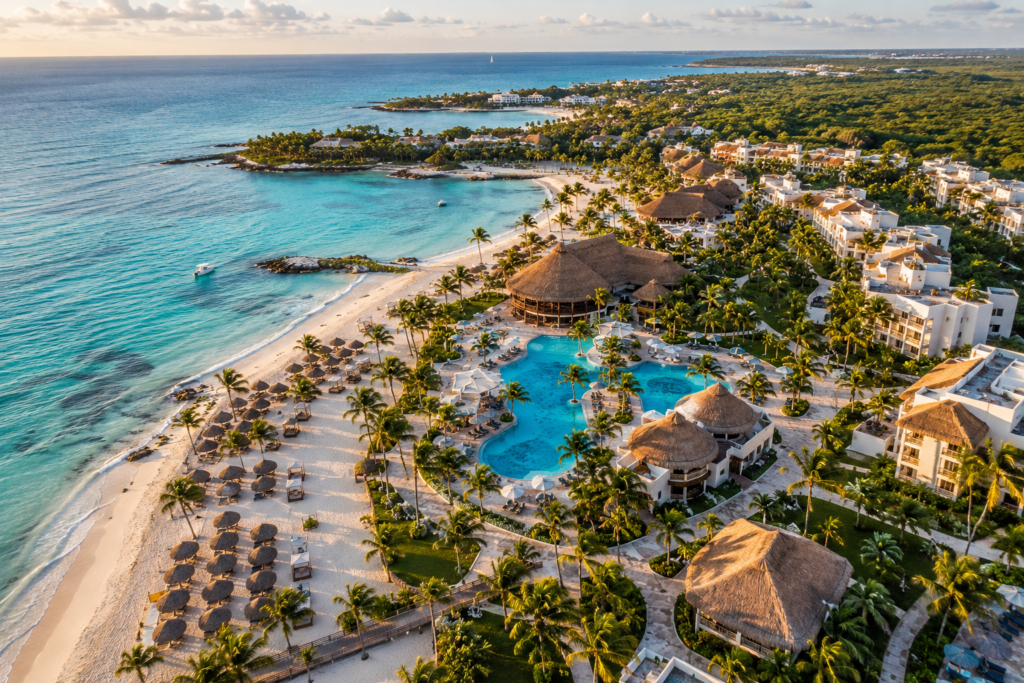 Aerial View of a Caribbean Resort
